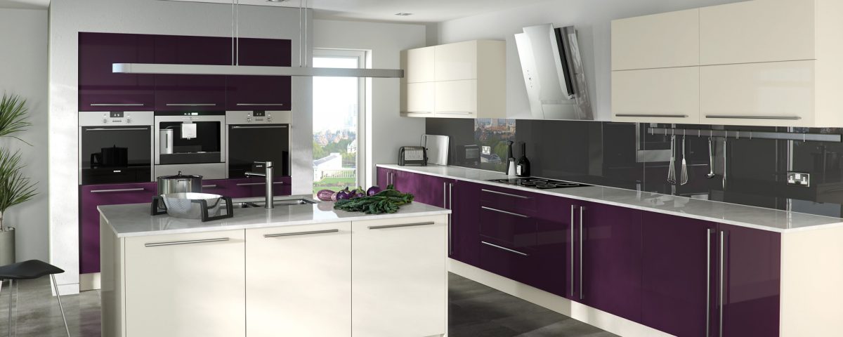 Glacier-Aub_Jasmine-gloss-contemporary modern full kitchen installation catalogue example from fair price kitchens, heckmondwike, west yorkshire