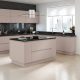 Lucente-Matt-Cashmere-blush ull modern kitchen installation example from fair price kitchens in heckmondwike, west yorkshire