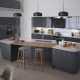 Vivo-Anthracite_modern gloss in grey full kitchen installation catalogue example from fair price kitchens in heckmondwike, west yorkshire