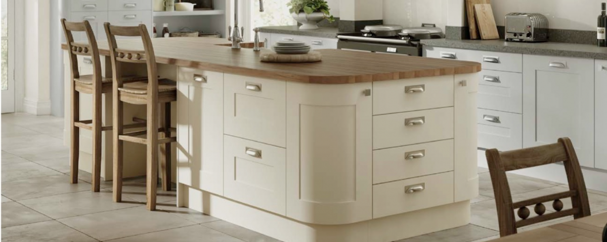 super matt mussel dove grey shaker style full kitchen installation catalogue example from fair price kitchens, heckmondwike, west yorkshire